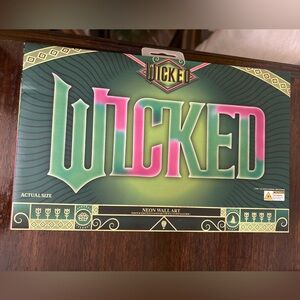 Wicked Neon Wall Art Sign - Green & Pink New in Box